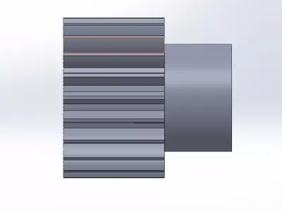 Spur gear    Module 1   22 theeth   SolidWorks  STEP files 3D model