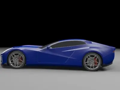 Elegant sport car design 2016 3D model