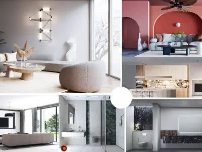 Living rooms- bathrooms- houses collection
