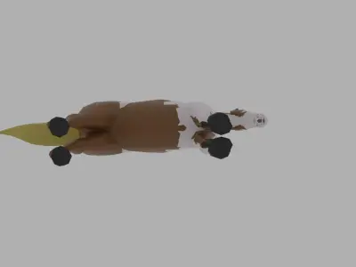 low poly horse rigged Low-poly 3D model