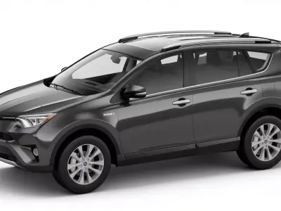 Toyota RAV4 Mk4  XA40 Hybrid HQ Interior 2016 3D model