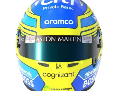 F1 Aston Martin Helmets 2024 3D model
