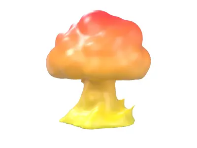 Explosion Icon v1 004 Low-poly 3D model