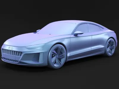 German sport sedan 3D model