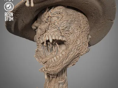 B3DSERK Spawn Gunslinger Portrait Bust Head 3D print model