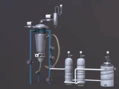 Conveying System Low-poly 3D model