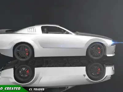 Lowpoly Racing Car Concept 3D Model Low-poly 3D model