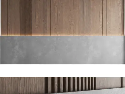 Decorative wall panel set 42 3D model