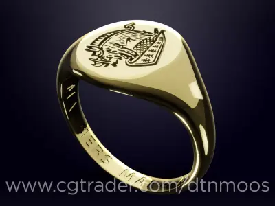 Kingsman Signet Ring - - -  ready 3D print model