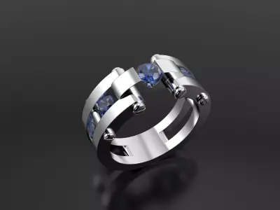 Unique ring like Cartier 3D print model