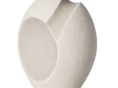 White Blade Form Sculpture 3D model