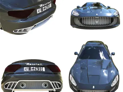  car maserati Low-poly 3D model