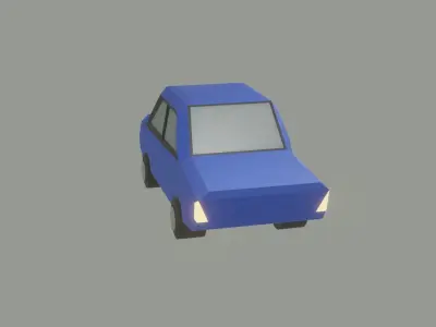 LowPolyCar car Free low-poly 3D model