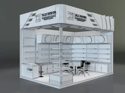 Booth Exhibition Stand a622a 3D model