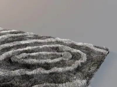 Carpet fur rug 3D model