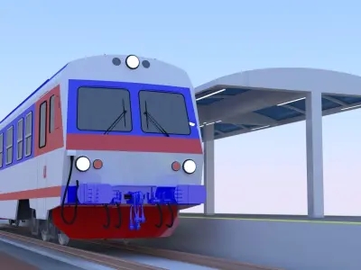 Local railway station 3D model