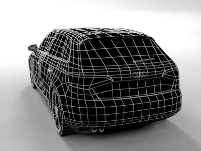 AUDI A3 2013 LOWPOLY Low-poly 3D model