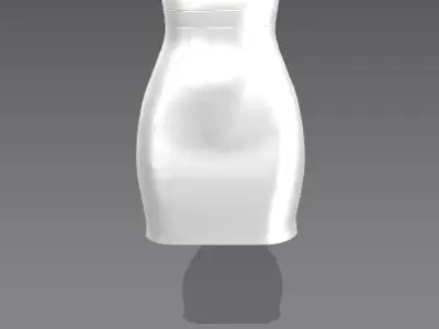 dress v neckline  Low-poly 3D model