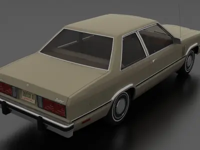Zephyr 2dr sedan 1978 Low-poly 3D model