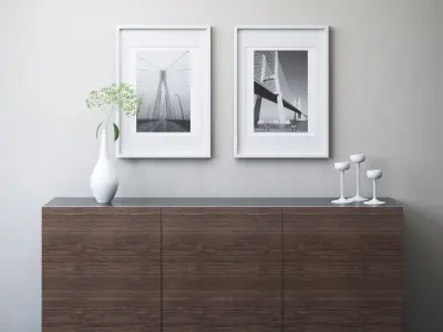 BESTA Storage combination with doors collection 3D model