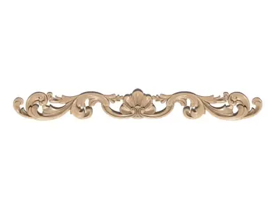Cartouche-008 shabby chic ornate scroll bracket 3D model