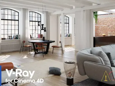 Workshop Apartment in London Cinema 4D and Vray 6 ACES 3D model