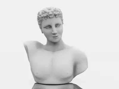 Classic male bust 3D model