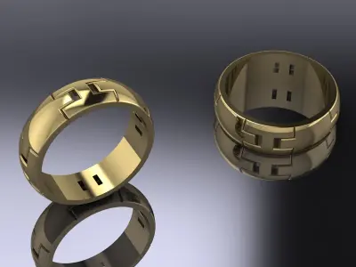 Gold  Ring Jewelry 3D print model