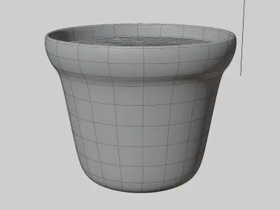 A 3D Cartoon Character Of Flowerpot 3D model
