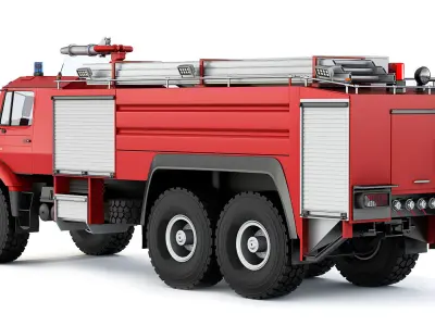 Mercedes-Benz Zetros 2733 fire truck 2022 3D model