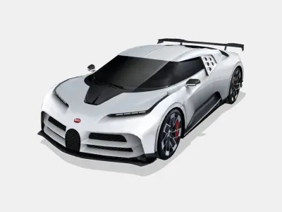 Bugatti Centodieci 2020 Low-poly 3D model