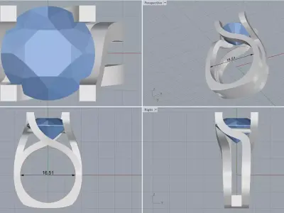 ring woman  3D print model 89