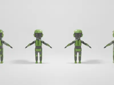 Halo Blueteam Free low-poly 3D model