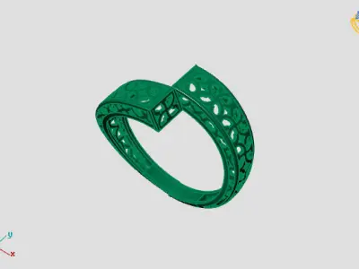 Two Head Women Ring 3DM Womens Ring 3d models 3D print model 3D print model buy