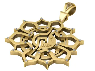 FLOWER PEARL PENDANT 3D PRINTABLE MODEL  3D print model