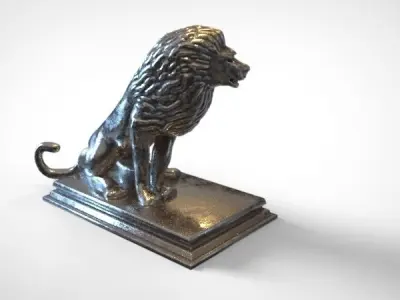 Lion statue 3D model