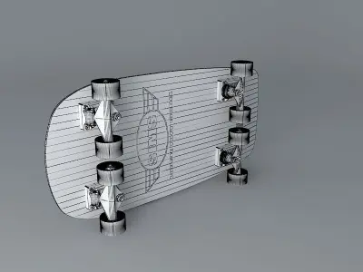 1978 Sims Lonnie Toft 8wheeler model skateboard Free 3D model