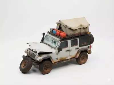 Wrecked Expedition Rover 3D Model Low-poly 3D model