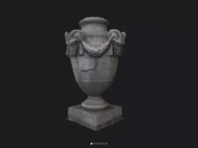 Photogrammetry model Column and optimized LP Free low-poly 3D model