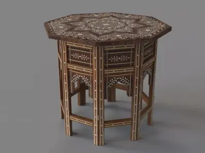 Moroccan Drum Table 3D model