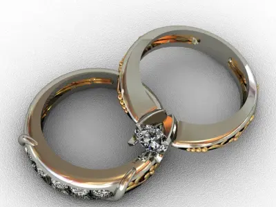 Diamond  Ring 3D print model 3D print model