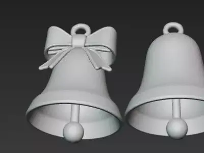 3D Printed Christmas Bells  Simple Holiday Decoration 3D print model