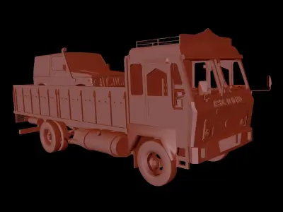 Ashok Leyland comet truck Low-poly 3D model