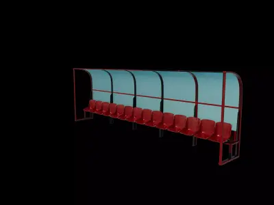 Soccer Bench 02 3D model
