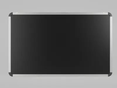 Customizable Metal Wall Cork Board - Pin Notice Board Low-poly 3D model