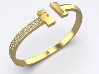Tiffany T Bracelet 3D print model