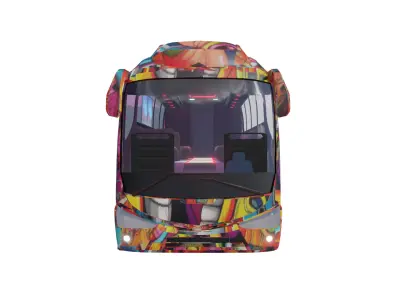 PARTY BUS - VR READY  Low-poly 3D model