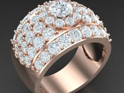 Luxury Men Rings Designs 6MR058 3D print model