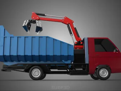 FFB FRESH FRUIT BUNCH PALM OIL GRABBER CRANE GRAPPLE CLAW TRUCK 3D model