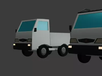 Low Poly Kei truck Low-poly 3D model